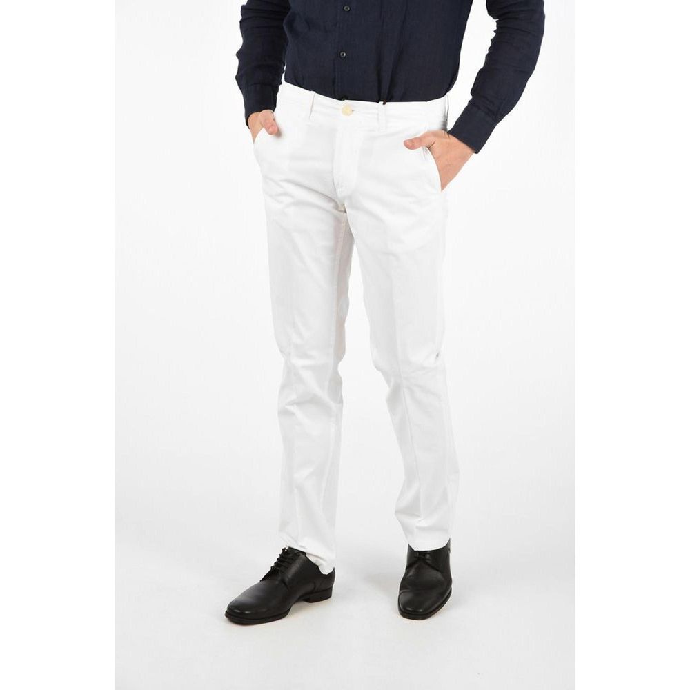 Corneliani Weiße Baumwoll-Chino-Hose