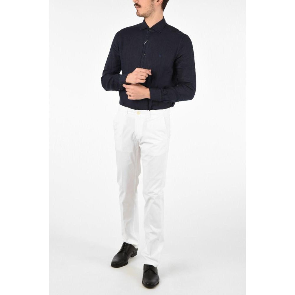Corneliani Weiße Baumwoll-Chino-Hose
