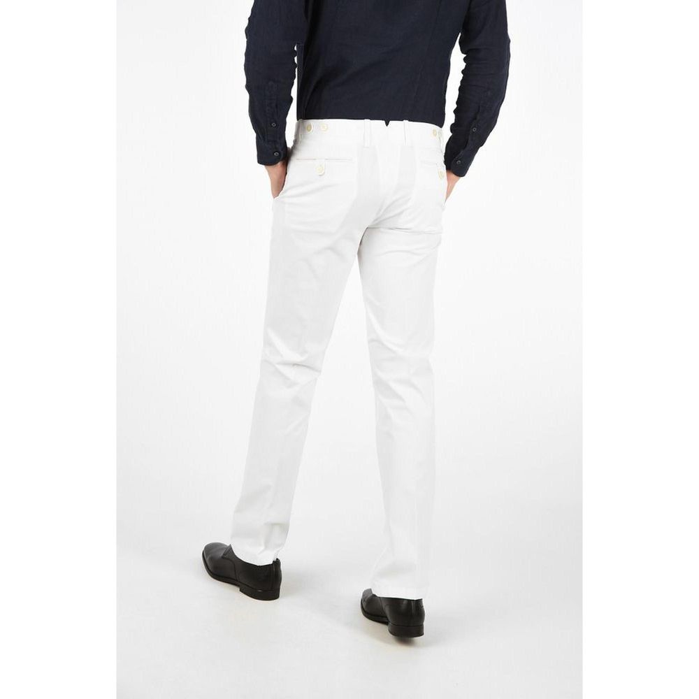 Corneliani Weiße Baumwoll-Chino-Hose