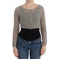 Ermanno Scervino Beige Alpaka-Leder Cardigan