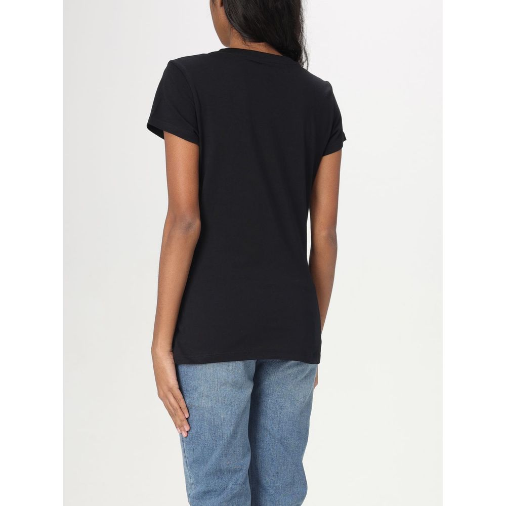 Armani Exchange Schwarzes Baumwoll-T-Shirt