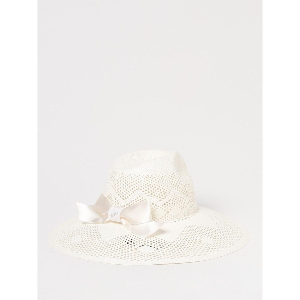 Borsalino White Paper Straw Sun Hat