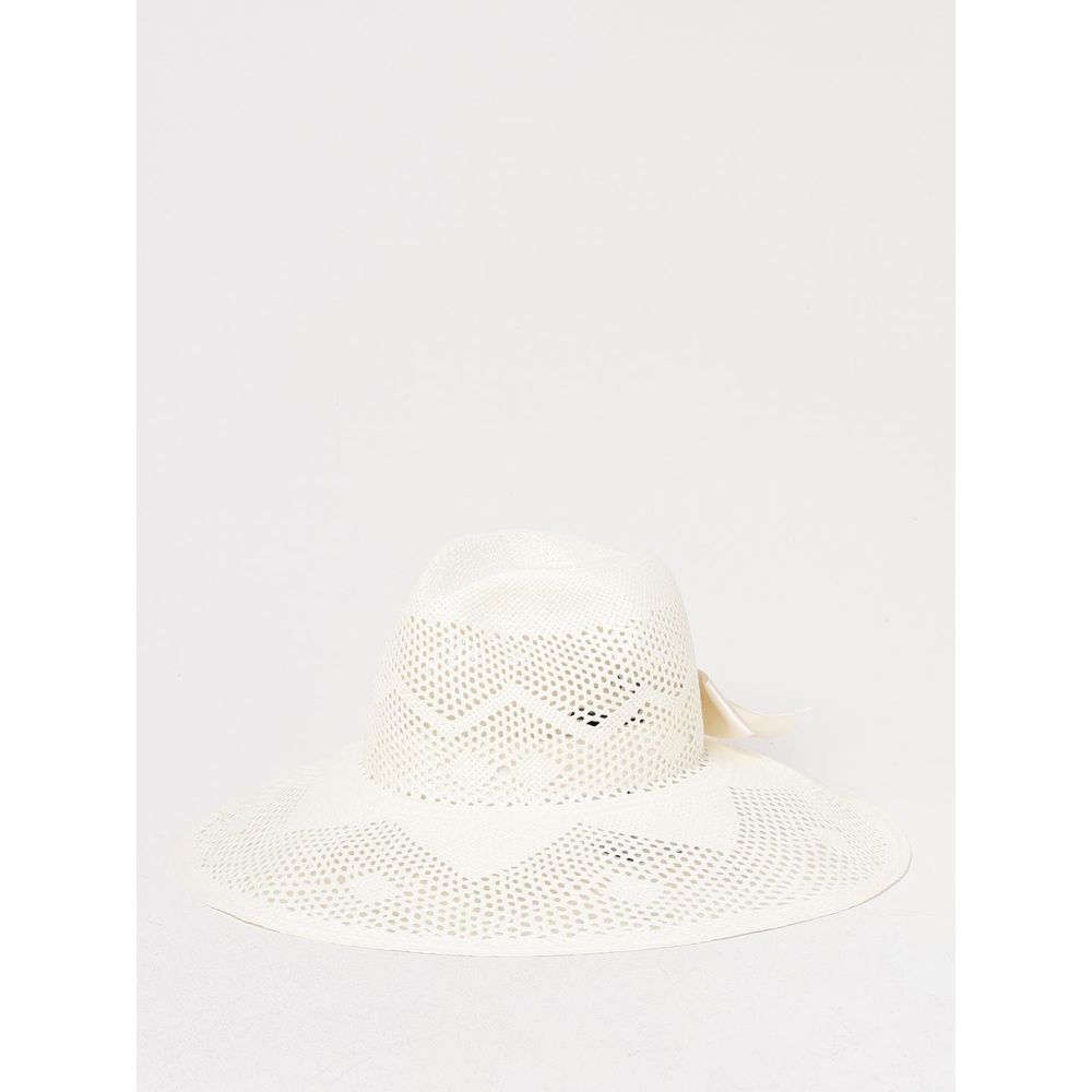 Borsalino White Paper Straw Sun Hat