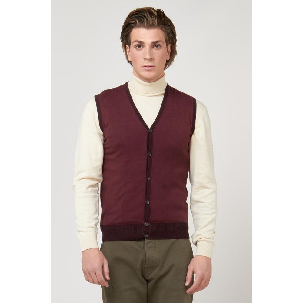 Bordeaux cotton gas vest