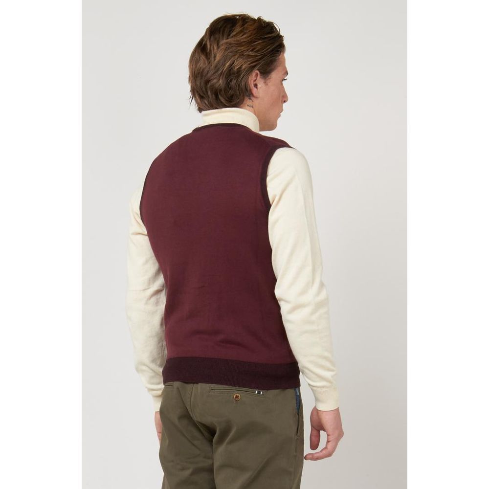 Bordeaux cotton gas vest