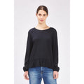 Gas Schwarzes Langarmshirt aus Polyester