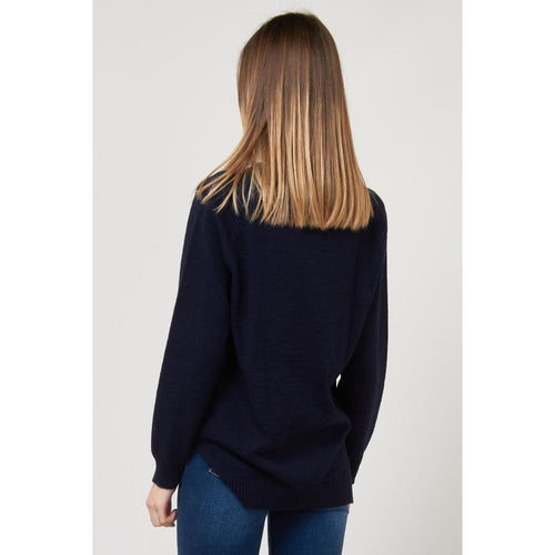 Gas Blauer Marabou-Pullover