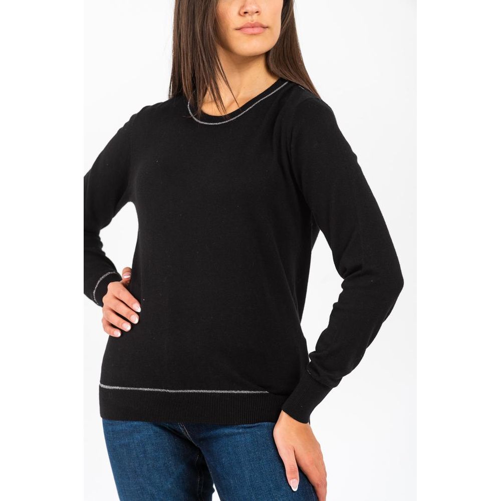 Gas Schwarzer Kaschmirpullover