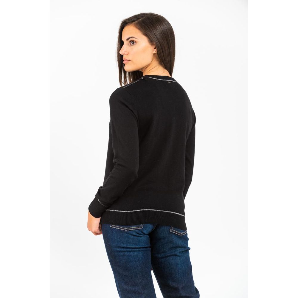 Gas Schwarzer Kaschmirpullover