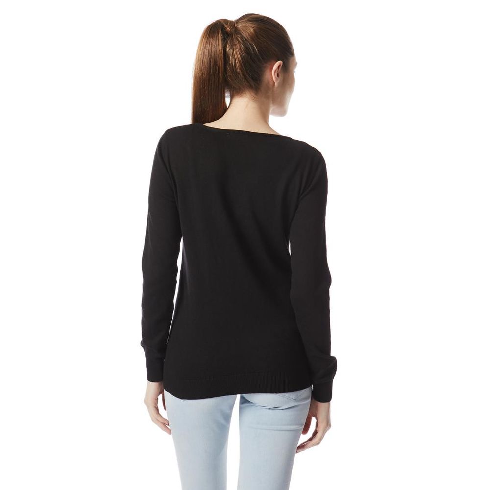 Gas Schwarzer Kaschmirpullover