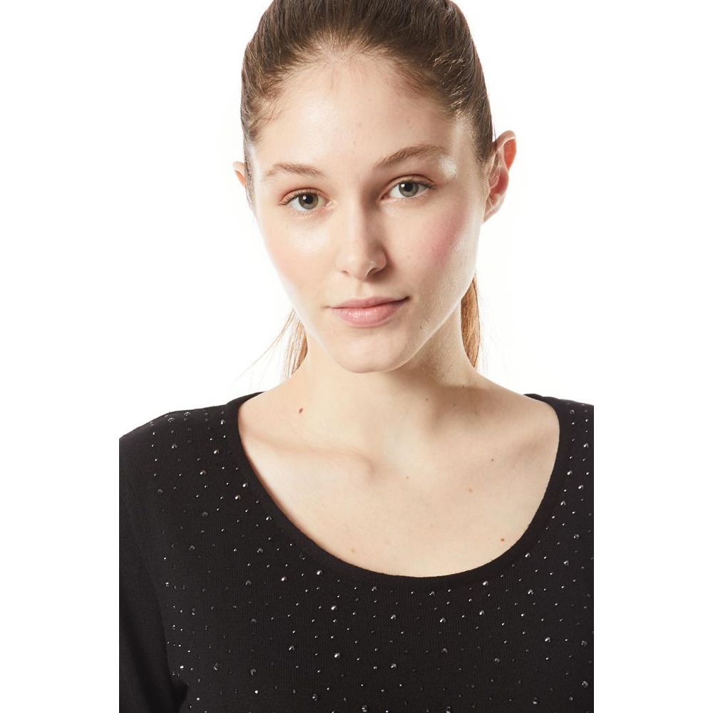 Gas Schwarzer Kaschmirpullover