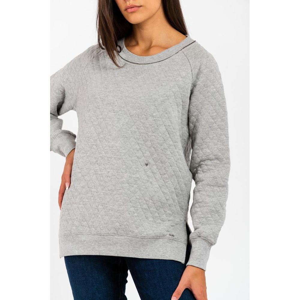 Gas Grauer Baumwollpullover