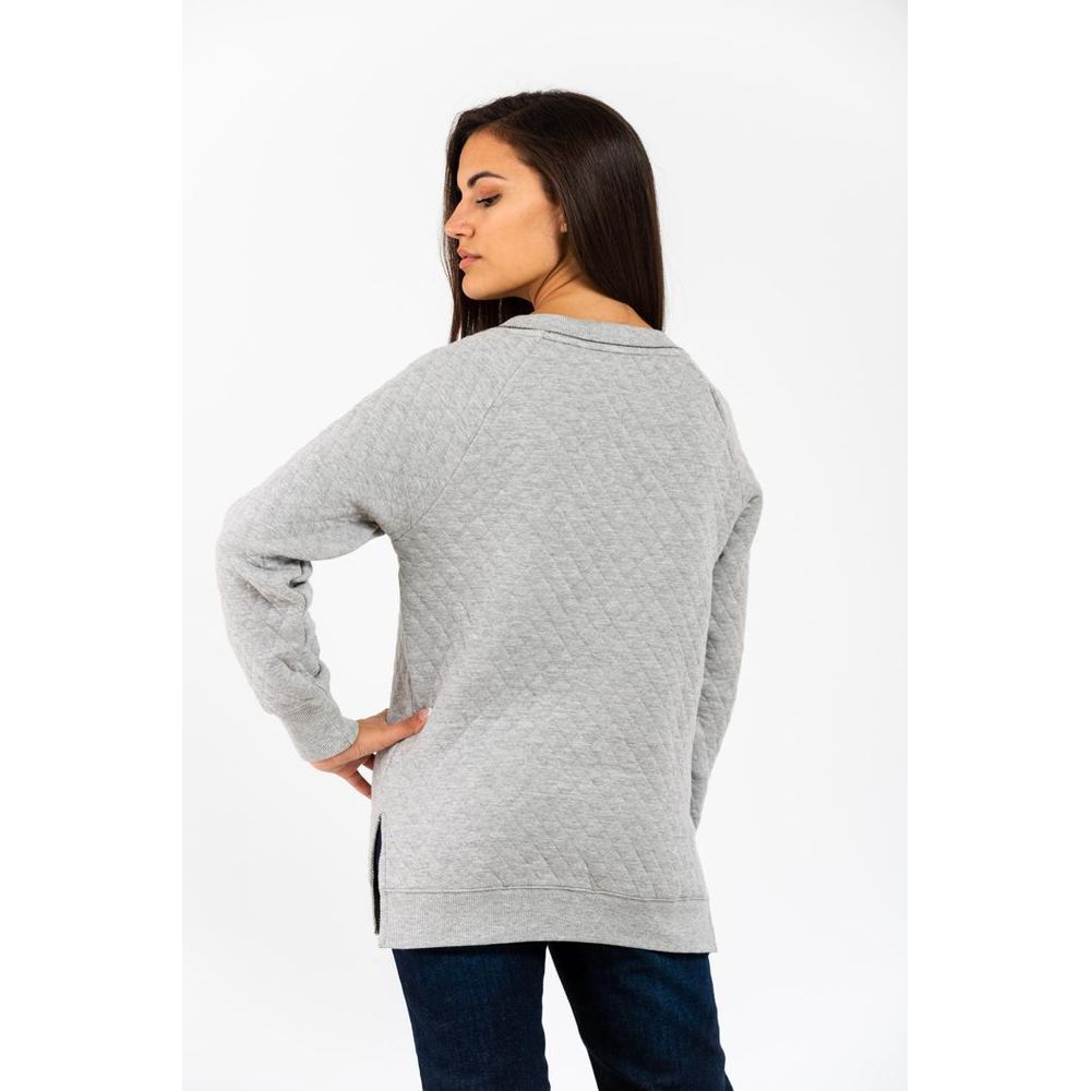 Gas Grauer Baumwollpullover