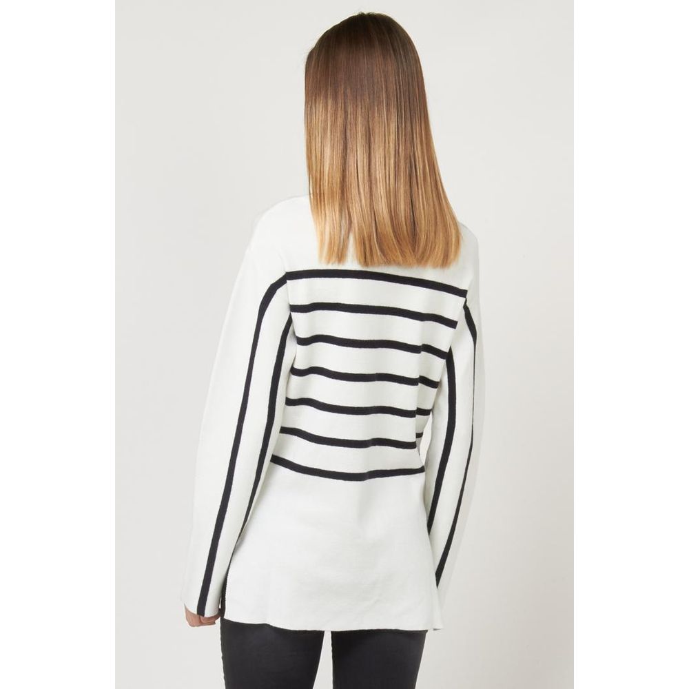 Gas Weißer Wollpullover