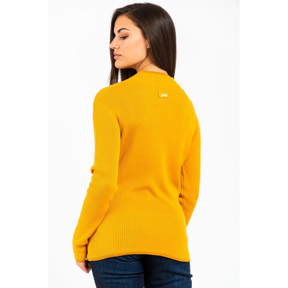 Gas Gelber Wollpullover