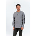 Gas Graues Baumwoll-Langarmshirt