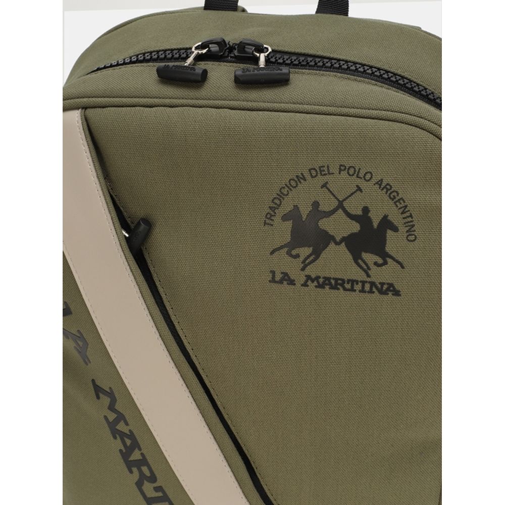 La Martina Zweifarbiger Canvas-Rucksack
