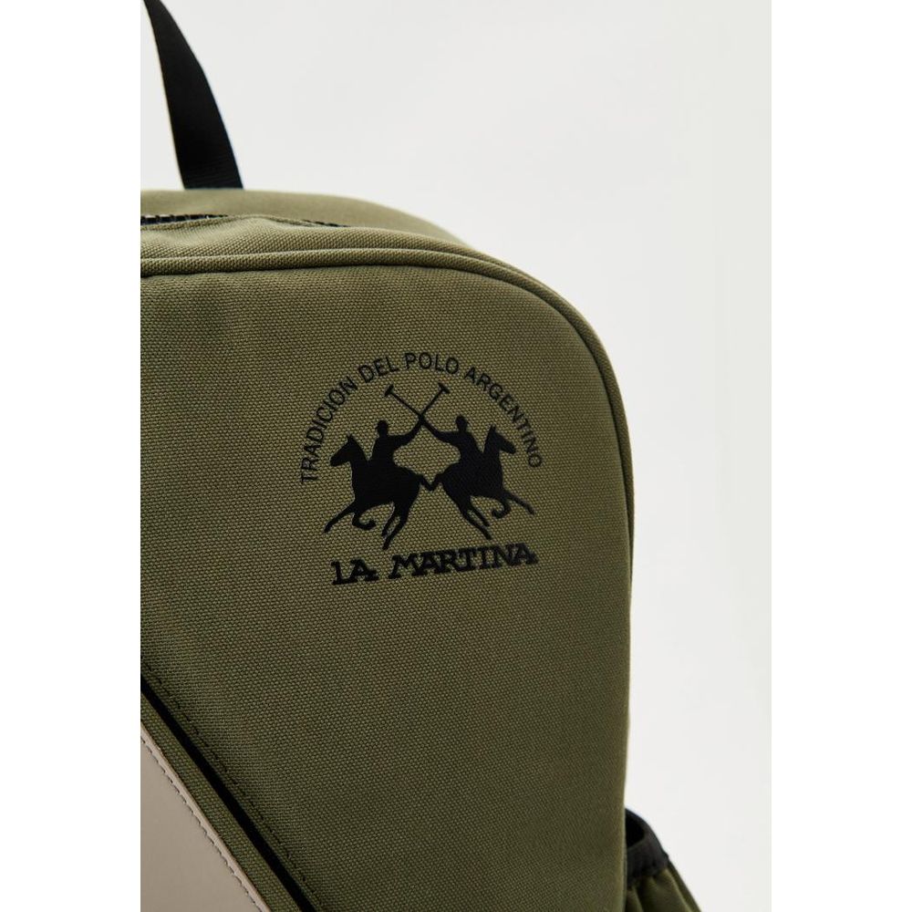 La Martina Zweifarbiger Canvas-Rucksack