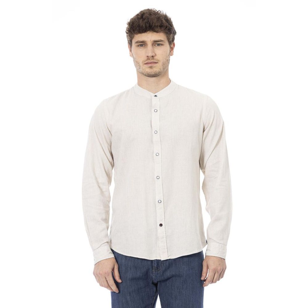 Baldinini Trend Weißes Langarmshirt aus Viskose