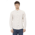 Baldinini Trend Weißes Langarmshirt aus Viskose