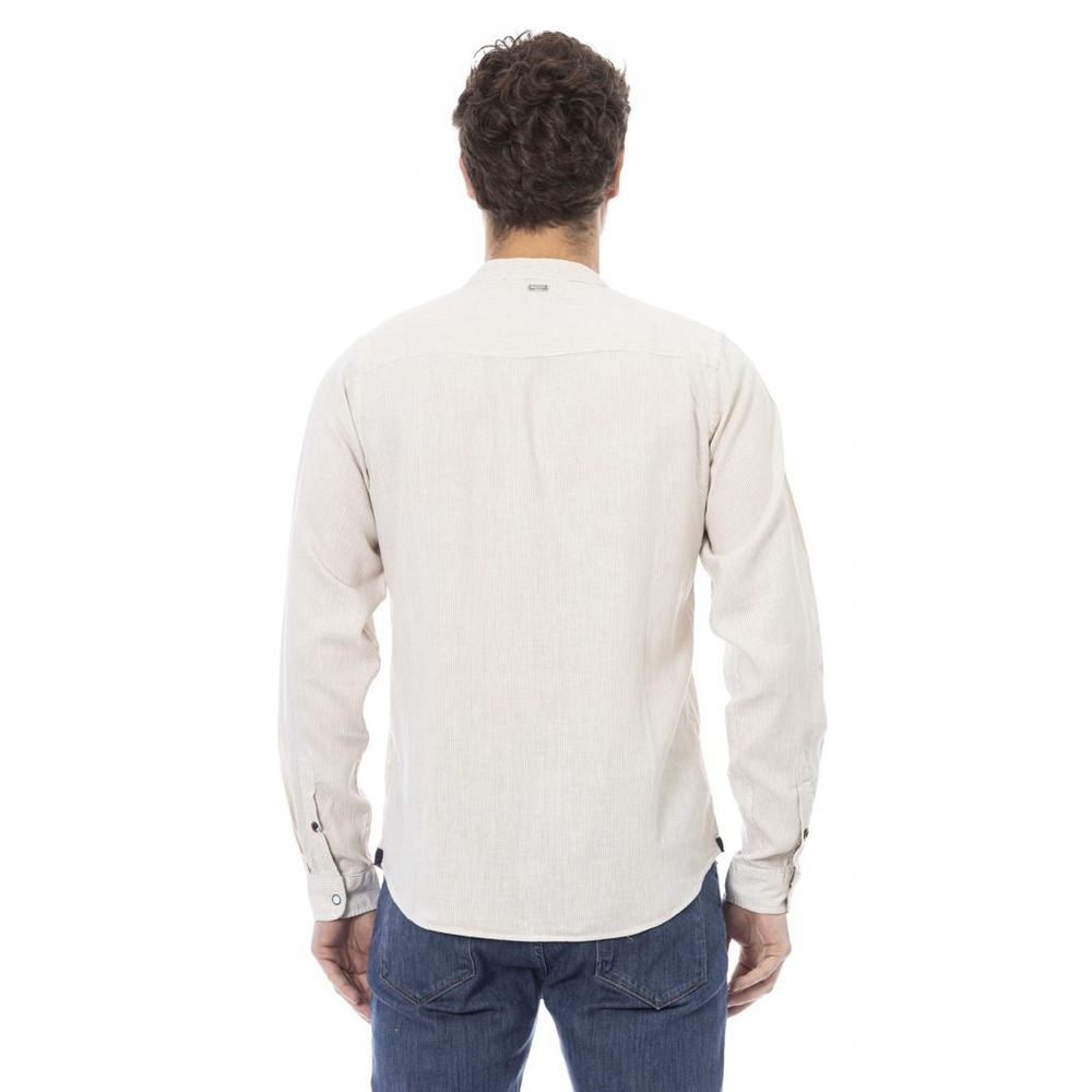 Baldinini Trend Weißes Langarmshirt aus Viskose