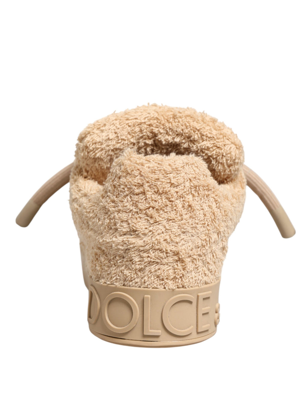 Dolce & Gabbana Schuhe Beige Kunst Shearling Low-Top-Sneaker