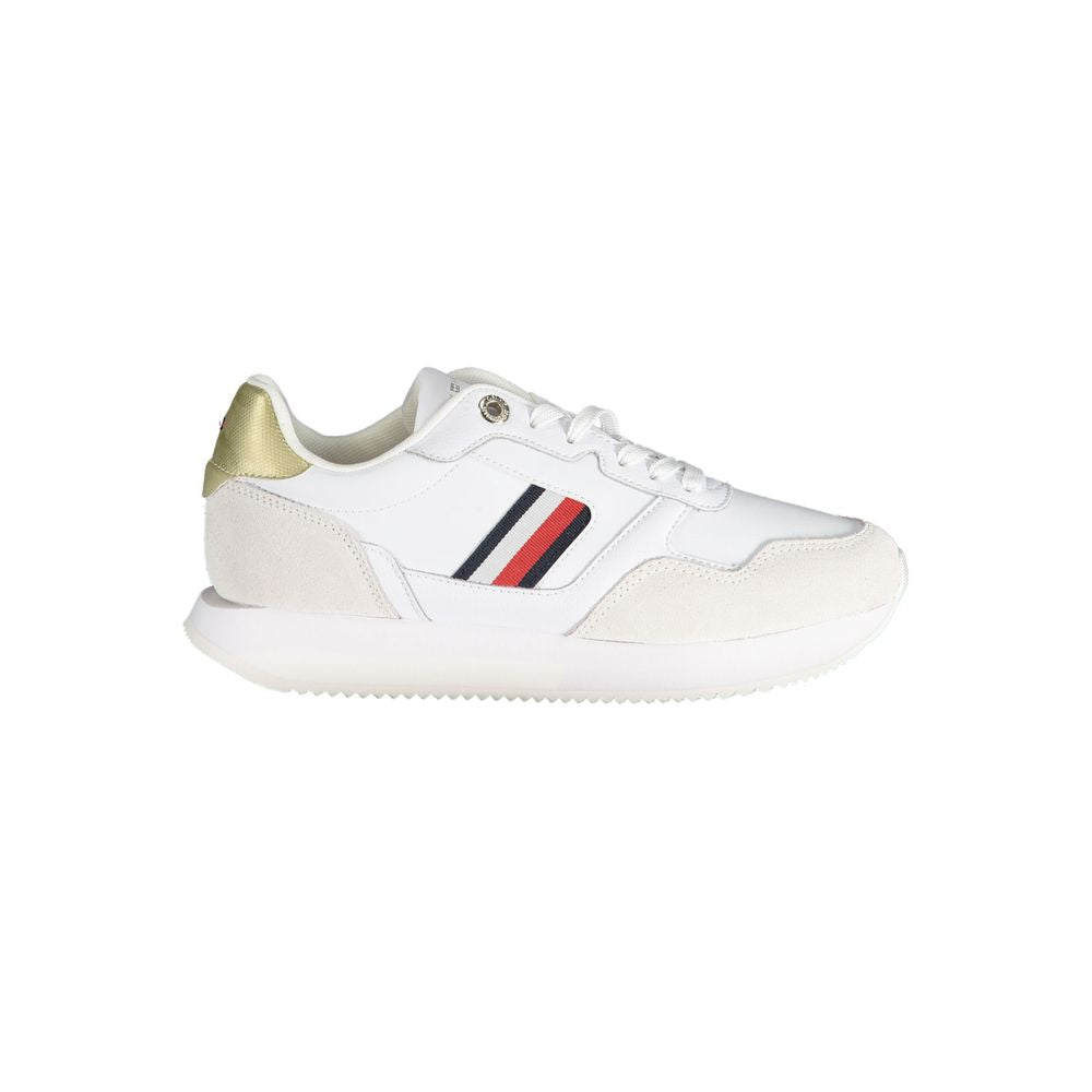 Tommy Hilfiger Women's White Leather Sneakers