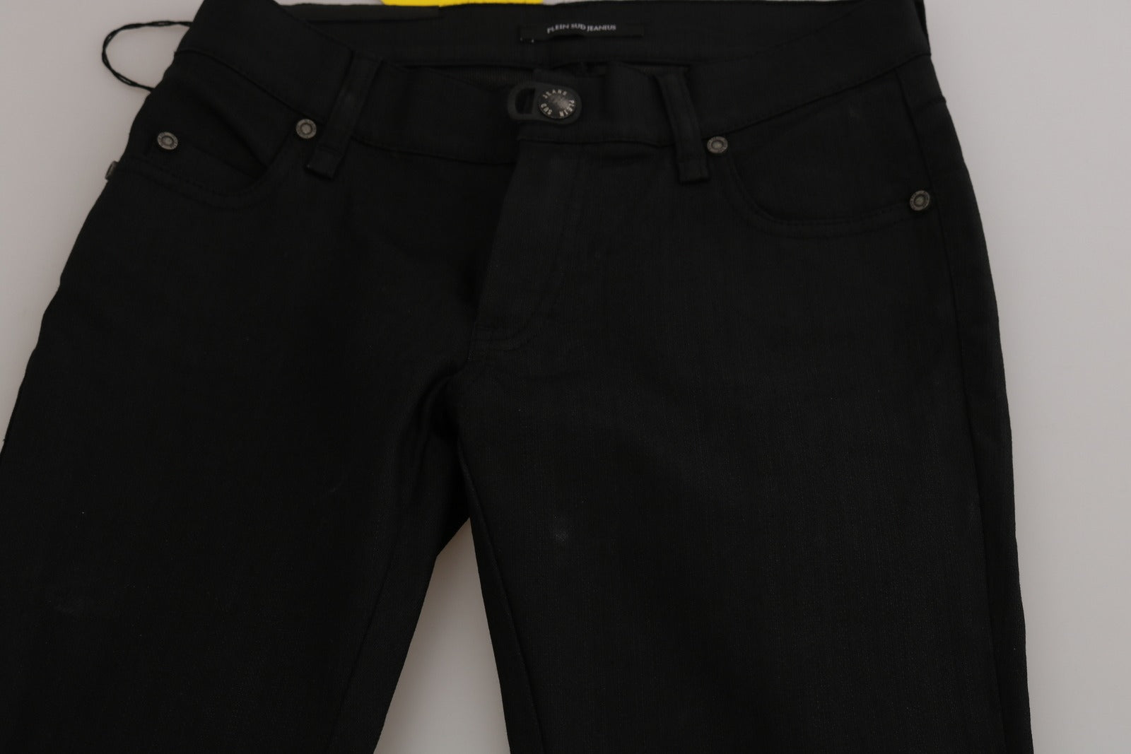 PLEIN SUD Black mid-rise cotton skinny jeans