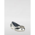 Tory Burch Silberne Ballerinas aus Leder