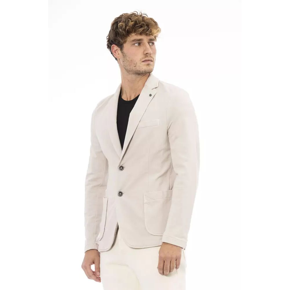 Distretto12 Beige Baumwoll-Blazer