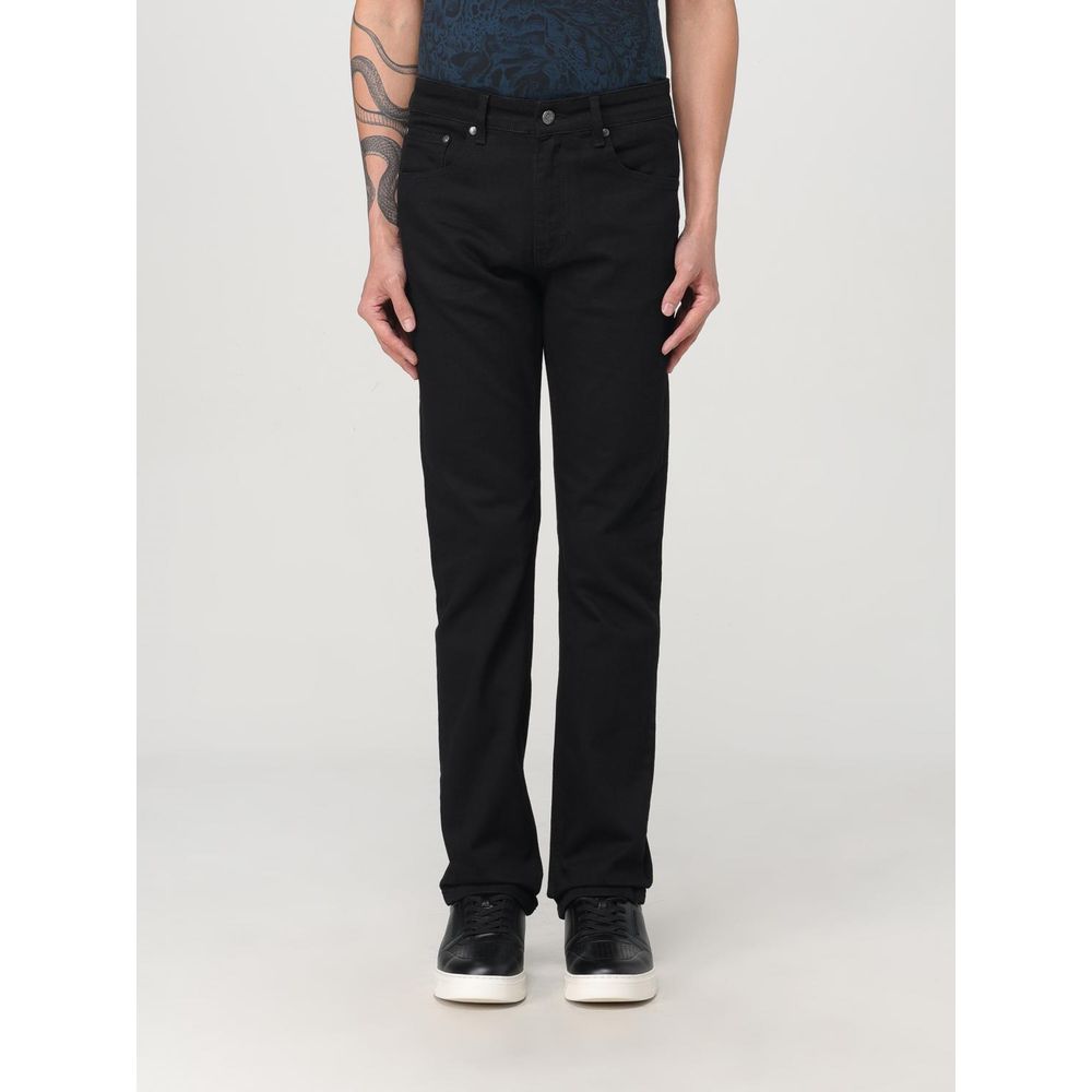 Just Cavalli Black Cotton Straight Leg Jeans