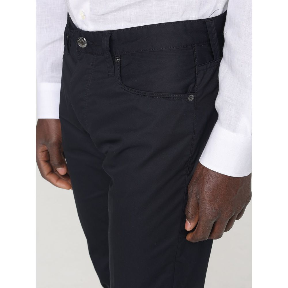 Emporio Armani Blaue Baumwoll-Freizeithose