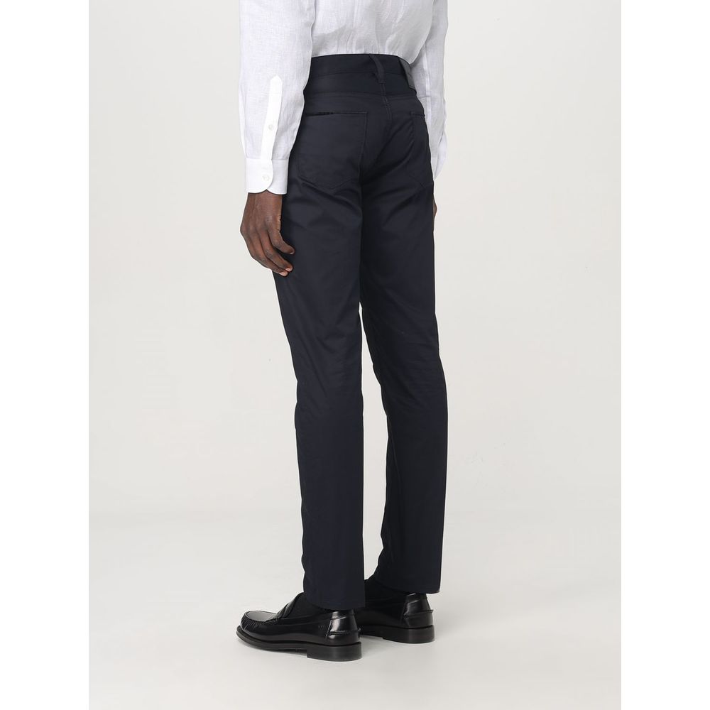 Emporio Armani Blaue Baumwoll-Freizeithose