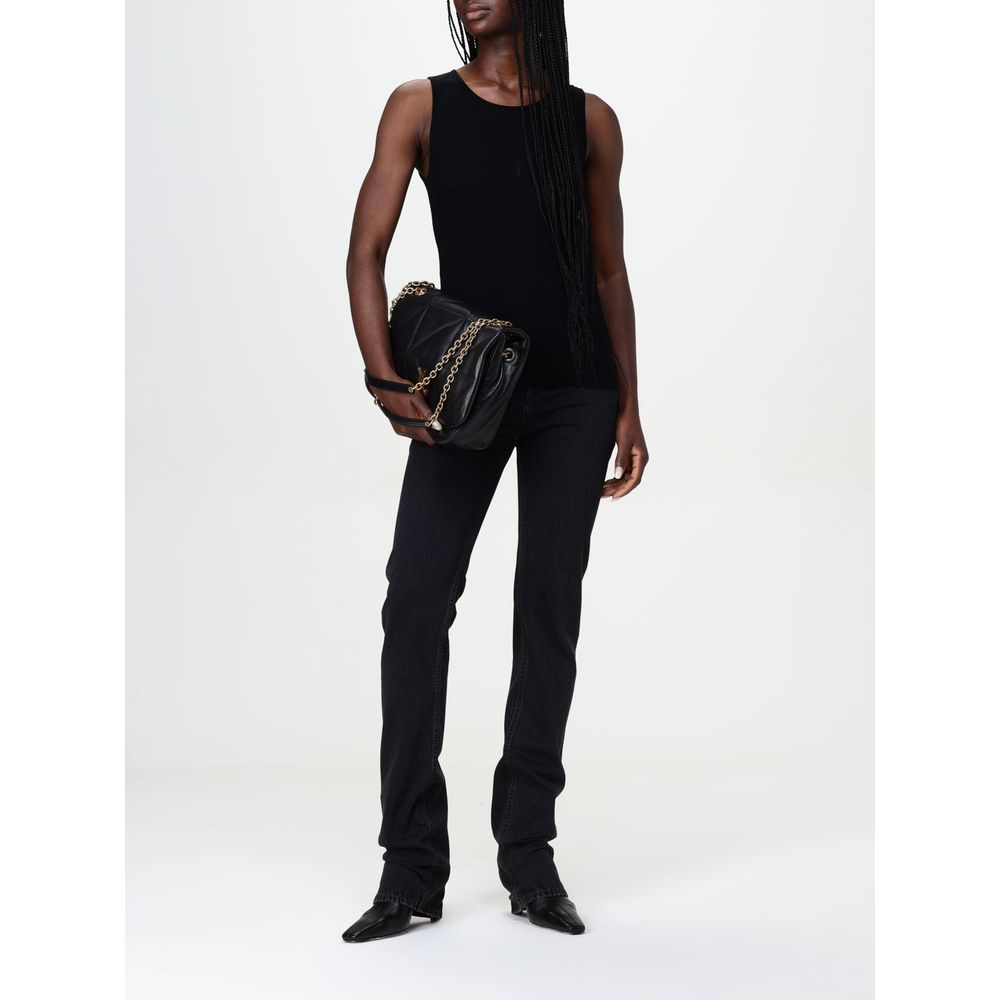 Saint Laurent Schwarze Jeans mit geradem Bein aus Baumwolle