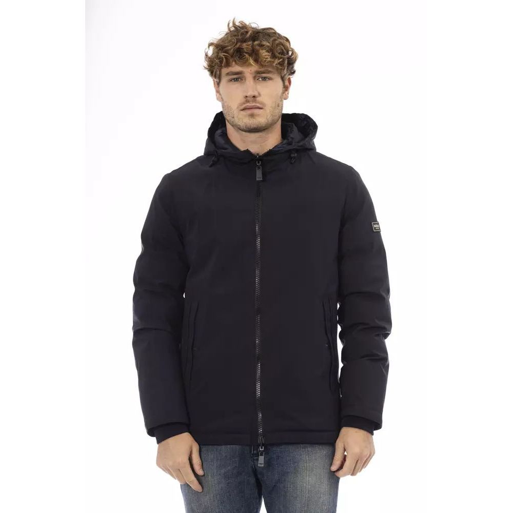 Baldinini Trend Blaue Shell-Jacke aus Polyester