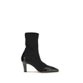 Paris Texas Black Calf Leather Ankle Boots Bos Taurus