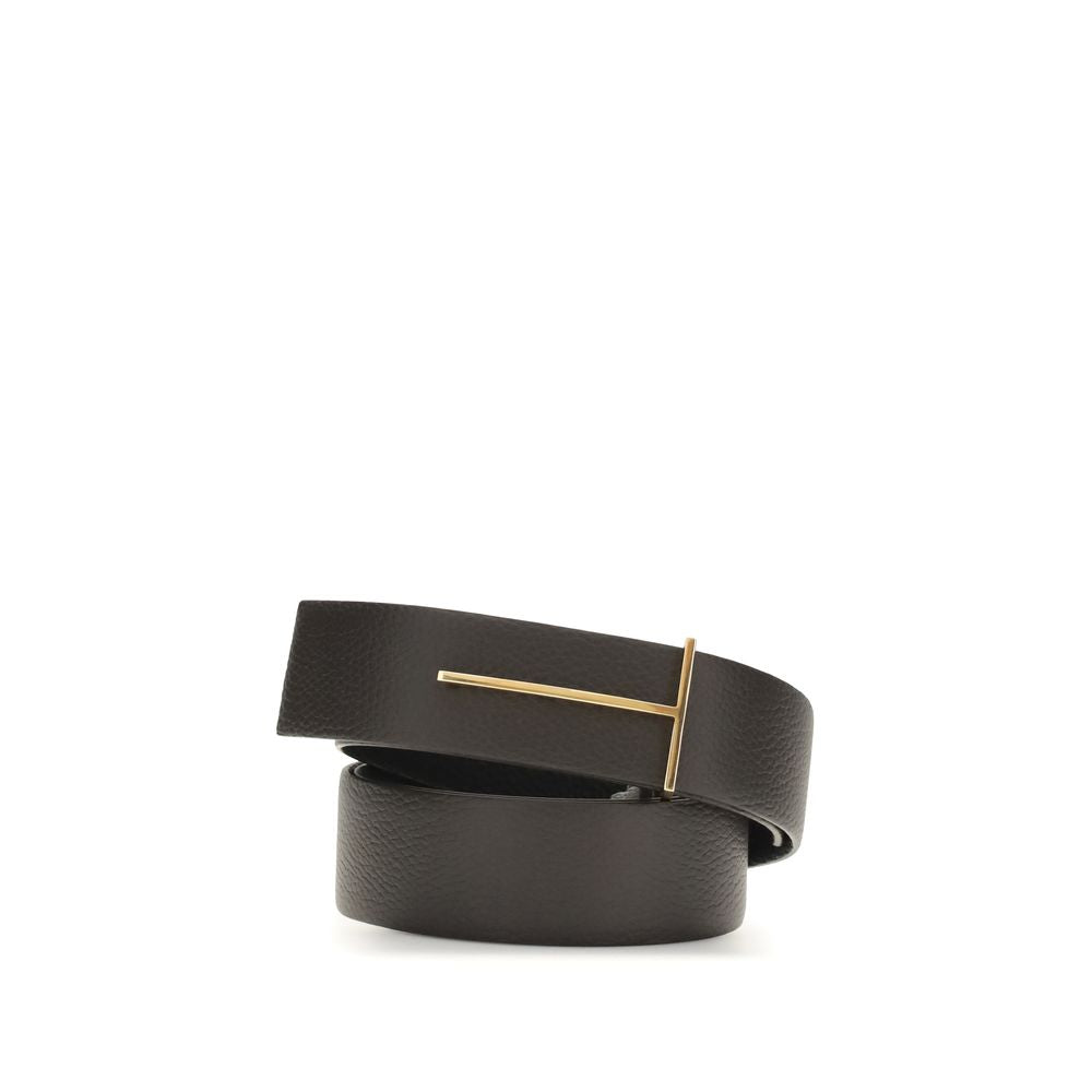 Tom Ford Brauner Kalbsleder Bos Taurus Regular Gürtel