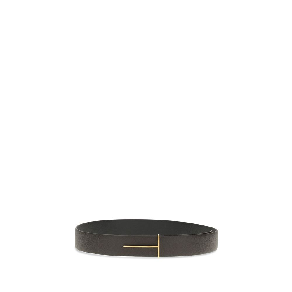 Tom Ford Brauner Kalbsleder Bos Taurus Regular Gürtel