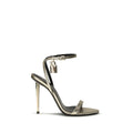 Tom Ford Sandale mit Stilettoabsatz aus Kalbsleder Bos Taurus in Gold