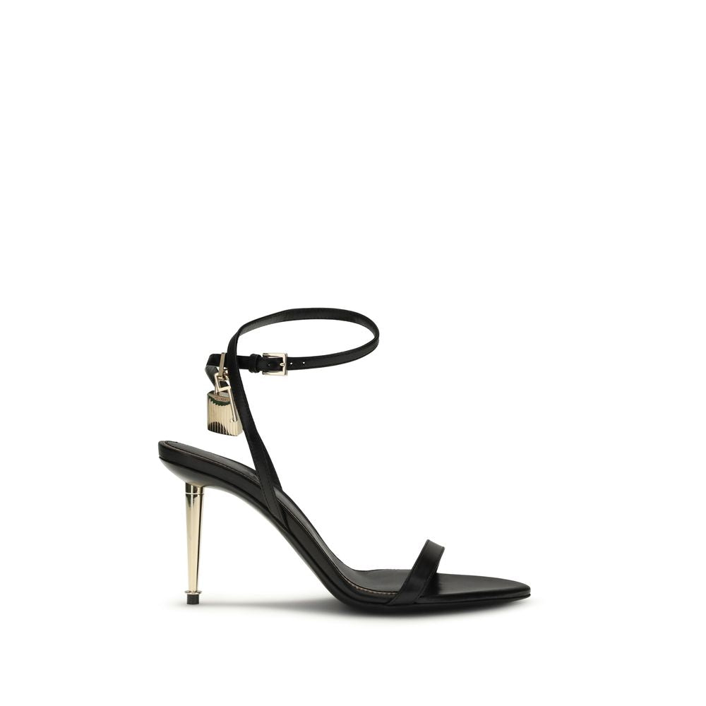 Tom Ford Black Goat Leather Stiletto Sandals