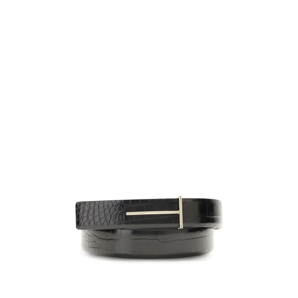 Tom Ford Black Goatskin Belt Regular