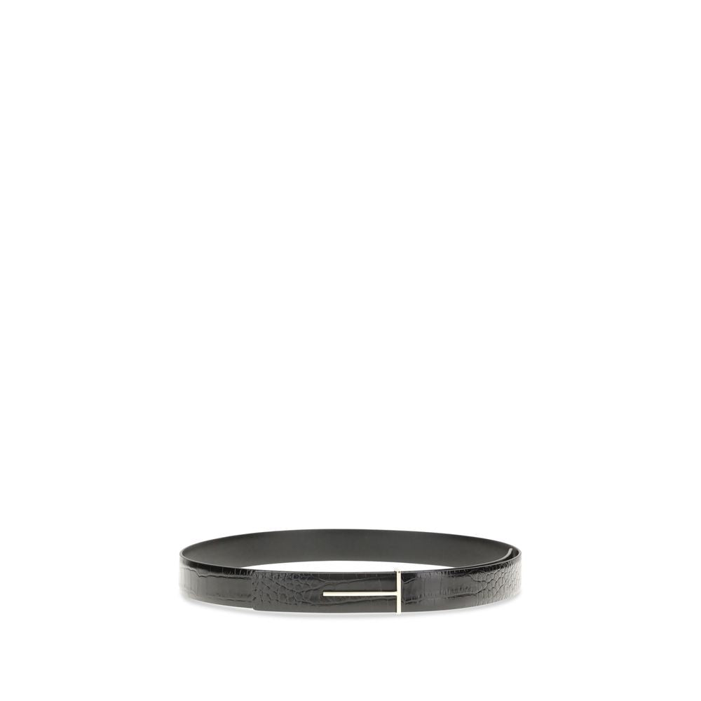 Tom Ford Black Goatskin Belt Regular