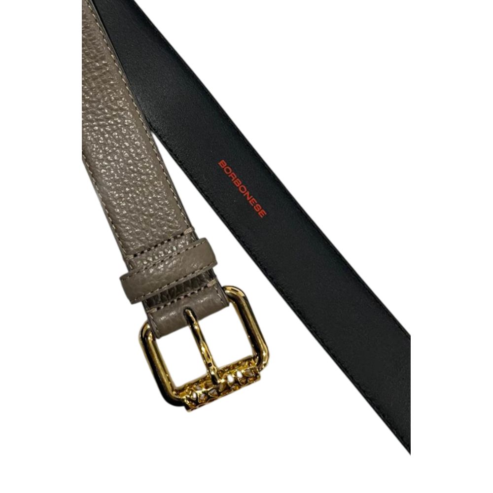 Borbonese Grauer Ledergürtel für Damen