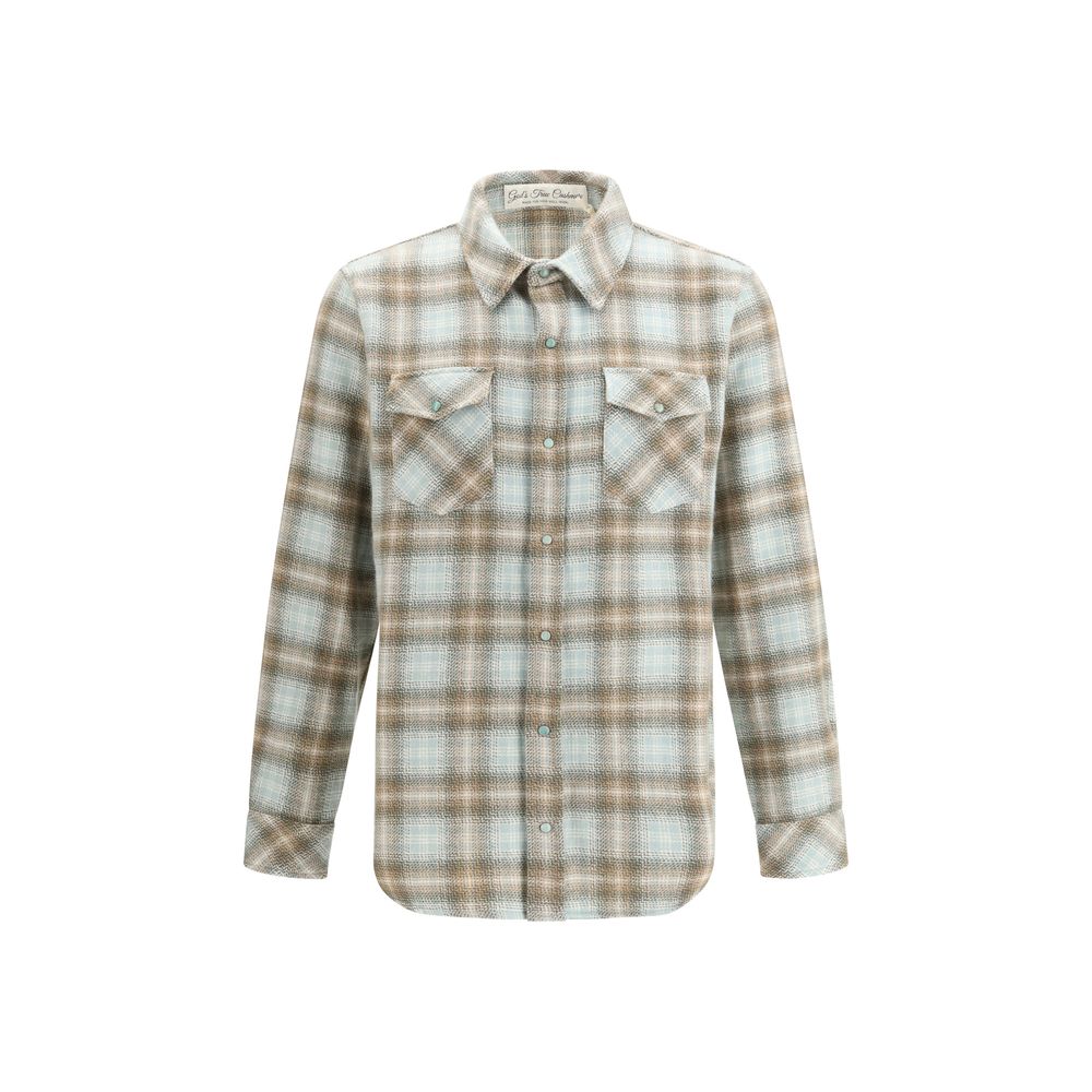 God's True Cashmere Multicolor Plaid Cashmere Shirt