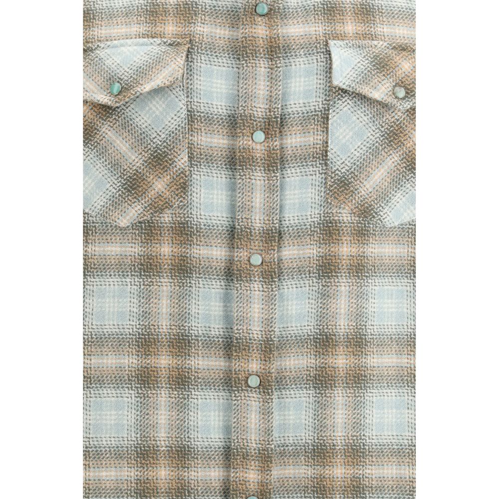 God's True Cashmere Multicolor Plaid Cashmere Shirt