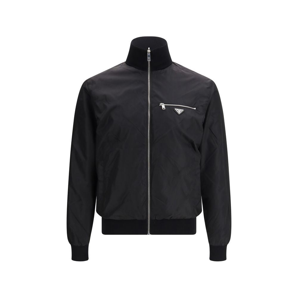 Prada Black Fleece Wool Jacket