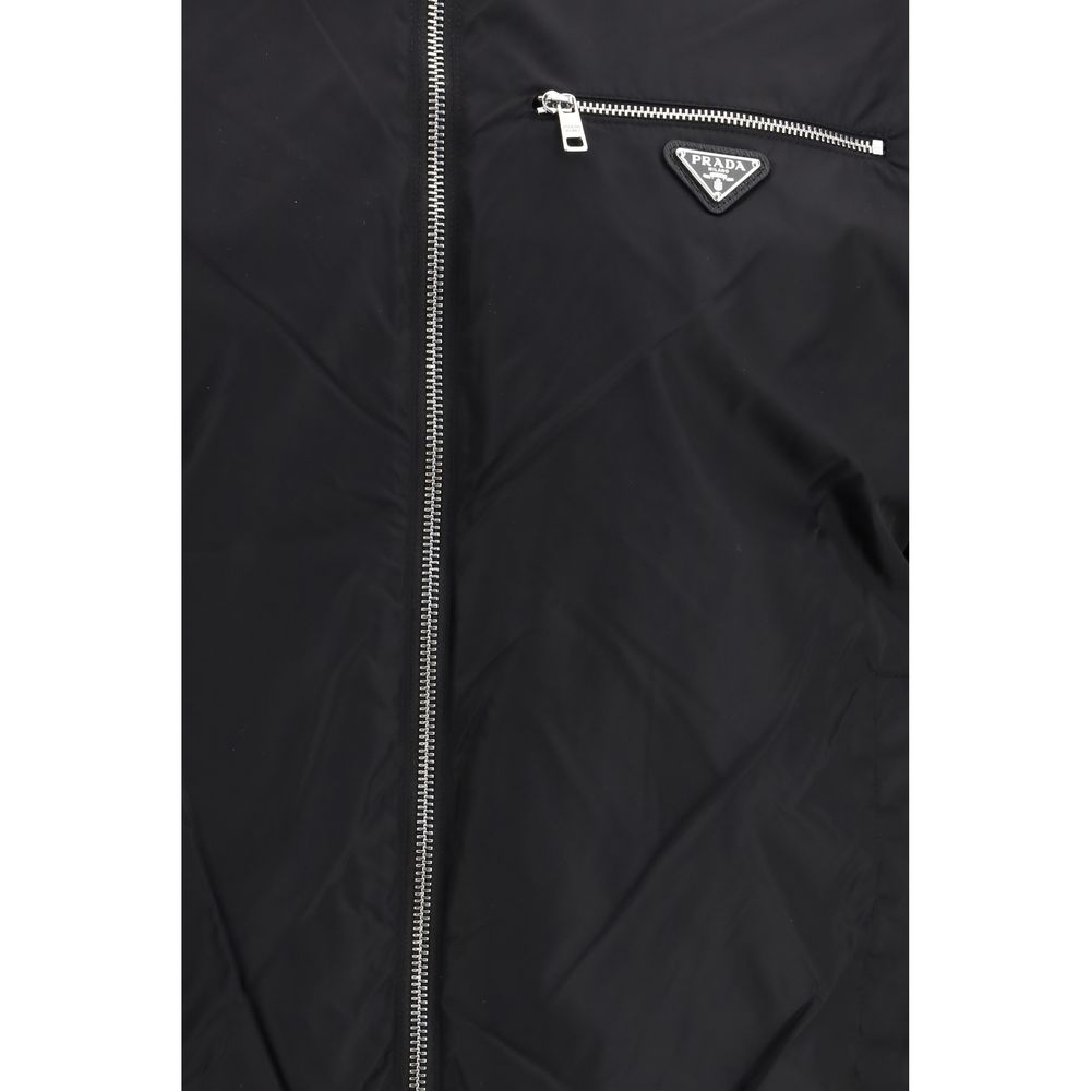 Prada Black Fleece Wool Jacket
