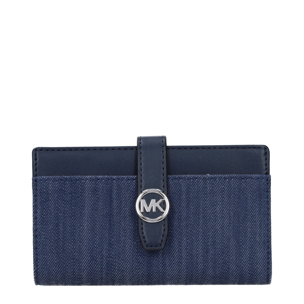 Michael Kors Blaue Geldbörse aus Stoff