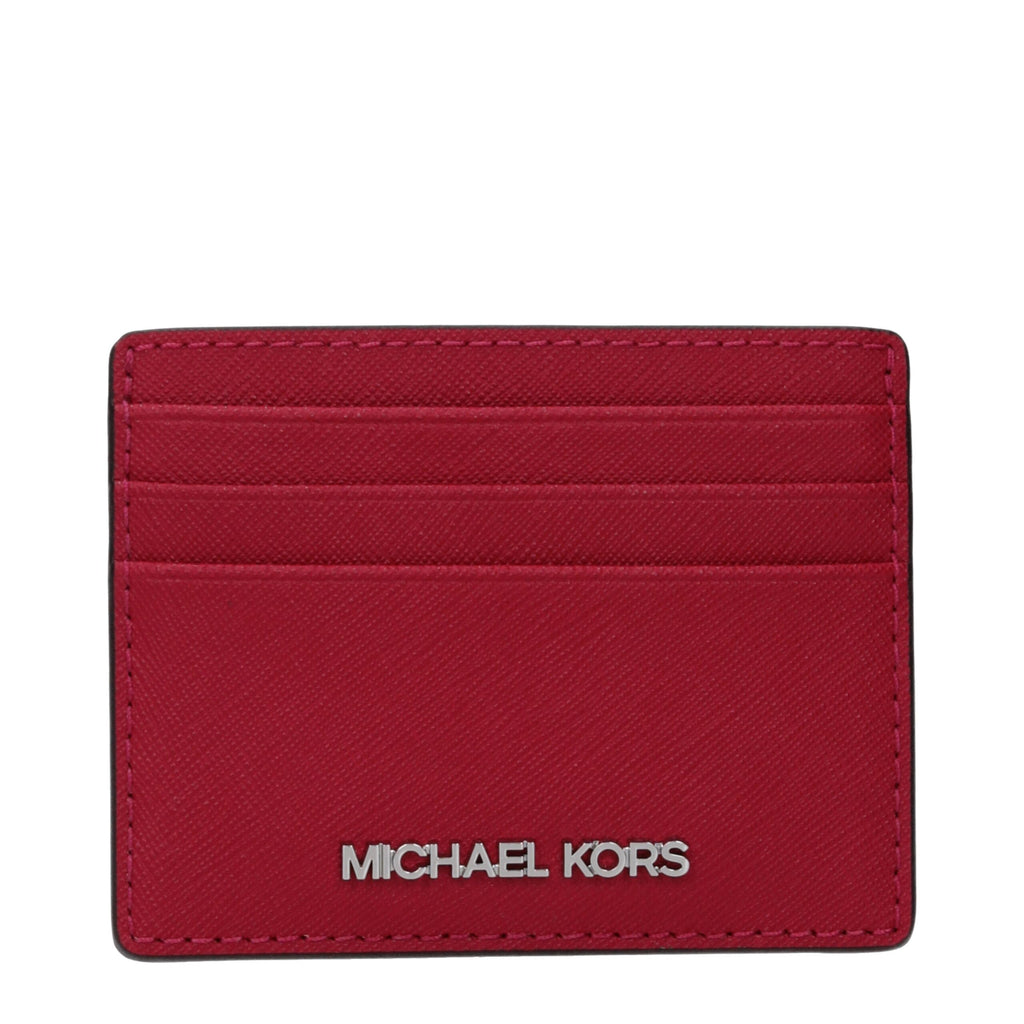 Michael Kors Roter Leder-Kartenhalter
