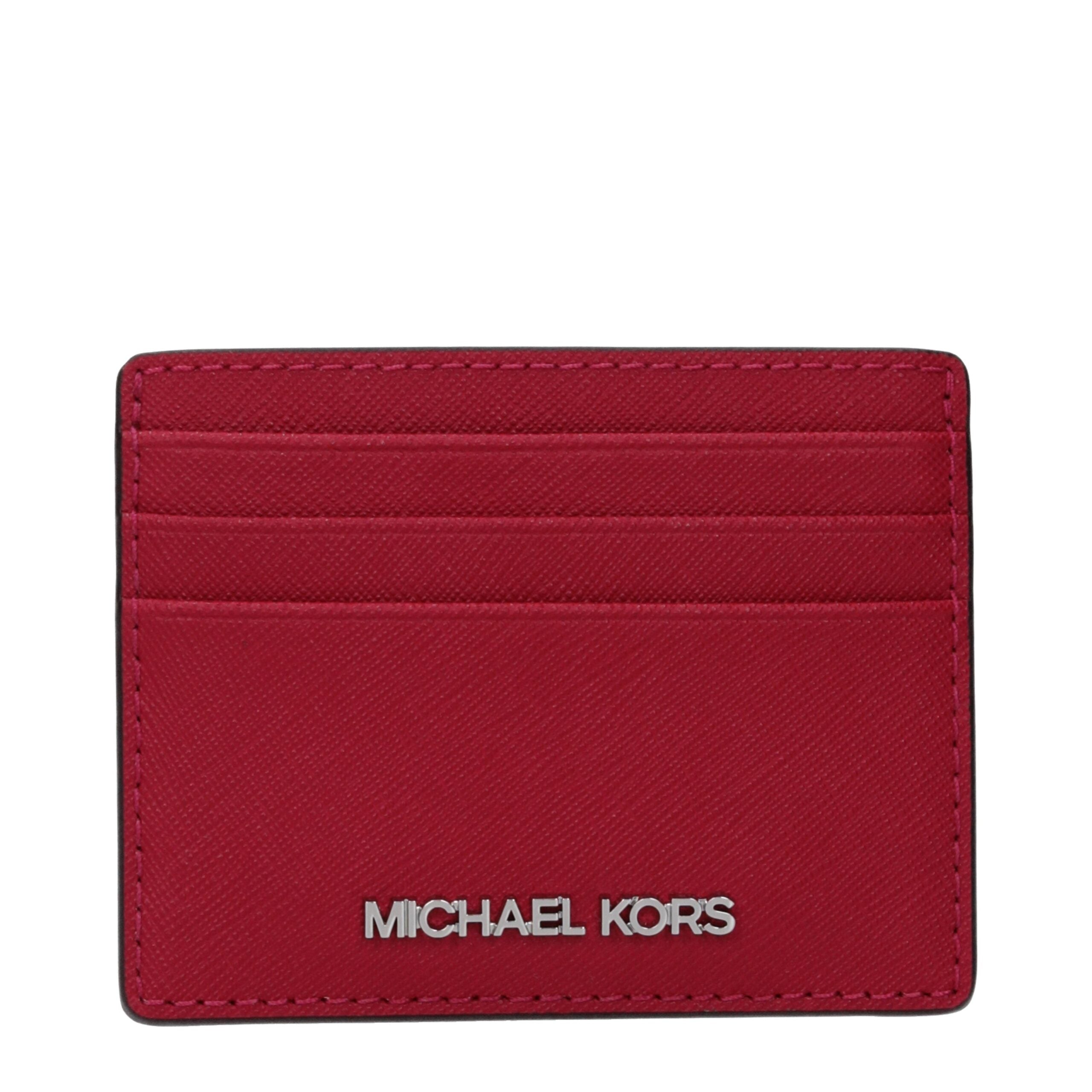 Michael Kors Roter Leder-Kartenhalter